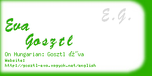 eva gosztl business card